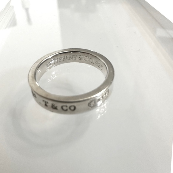 ๐ TIFFANY&CO. 1837 Silver 925 Thin Band Ring sz: 49 - Picture 5 of 12
